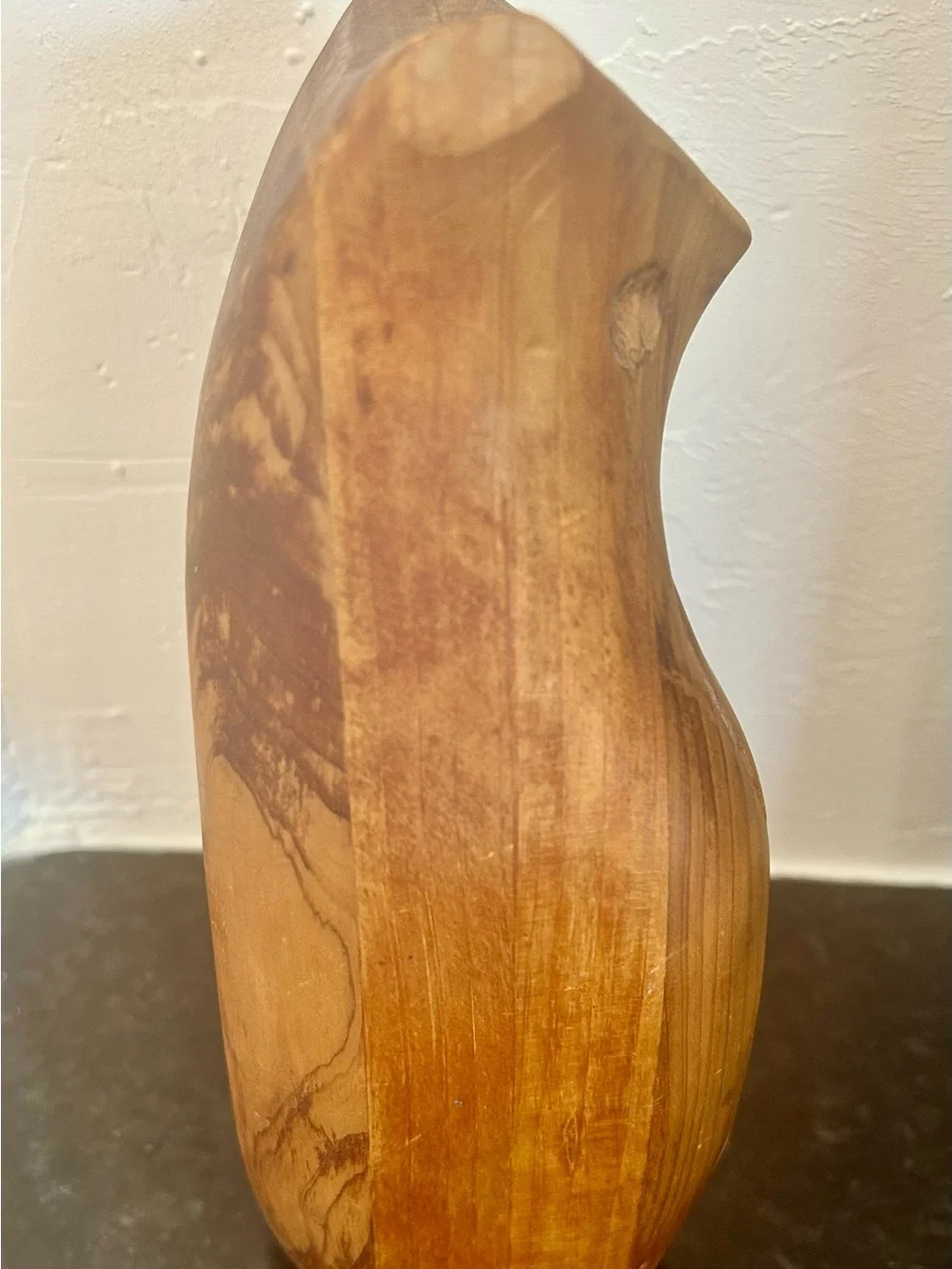 VTG Deborah D Bump Hand Carved Wood Owl Puzzle Box MCM